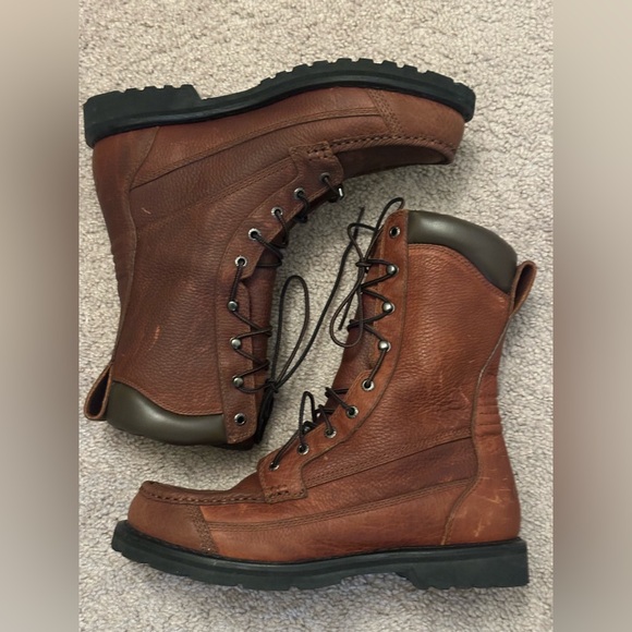 Cabela’s Upland Premier Brown Leather Men's Boots size 10 D great condition - Picture 1 of 10